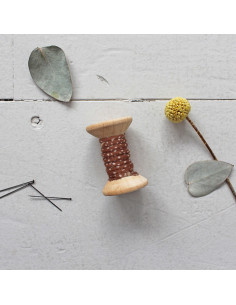 Passepoil crêpe de viscose Dune Chestnut au mètre - Atelier Brunette