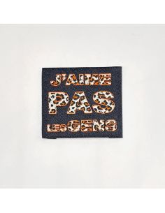 Lot de 5 étiquettes tissées à coudre J'aime pas les gens - Orange 2