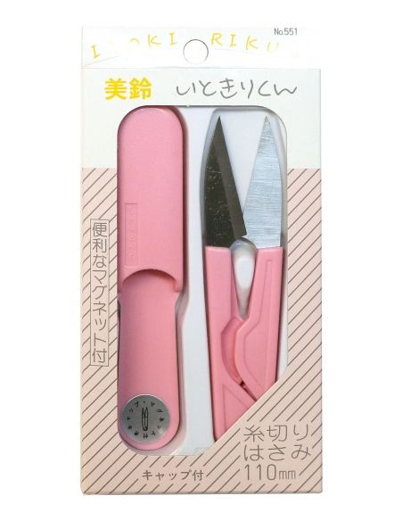 Coupe-fils avec capuchon aimanté Itokiri-kun Misuzu 110 mm - Rose
