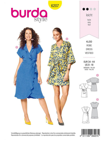Patron de robe - Burda 6207
