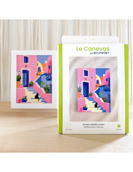 Kit canevas par Milpoint - Escalier méditerranéen