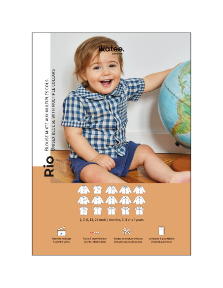 Patron de blouse mixte Rio bébé - Ikatee