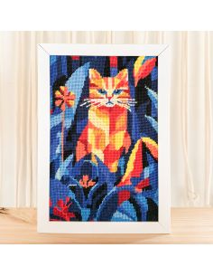 Kit canevas par Milpoint - Chat nocturne