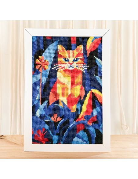 Kit canevas par Milpoint - Chat nocturne