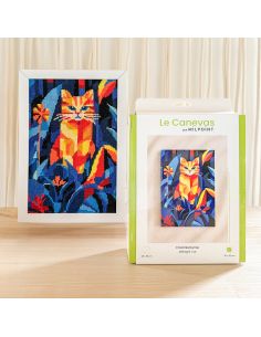 Kit canevas par Milpoint - Chat nocturne 2