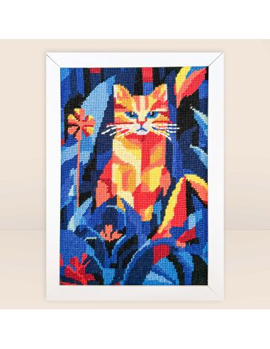 Kit canevas par Milpoint - Chat nocturne