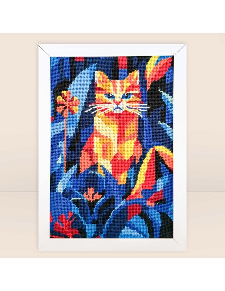 Kit canevas par Milpoint - Chat nocturne
