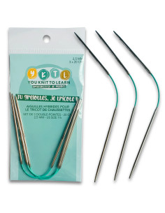 Set de 3 aiguilles double pointes hybrides 20 cm YKTL