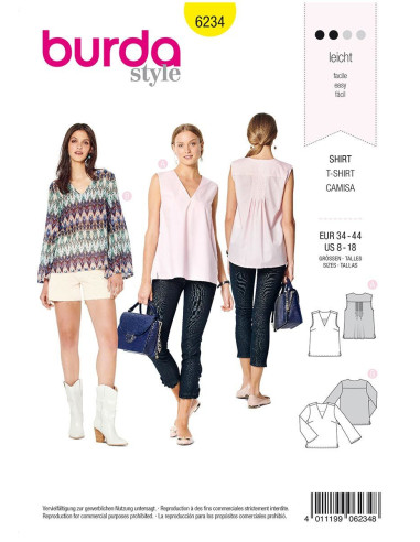 Patron de blouse - Burda 6234