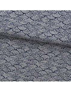 Tissu coton japonais Sevenberry - Sashiko Seigaiha