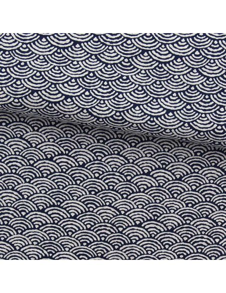 Tissu coton japonais Sevenberry - Sashiko Seigaiha