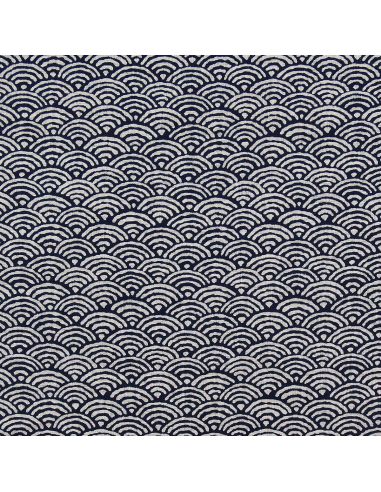 Tissu coton japonais Sevenberry - Sashiko Seigaiha