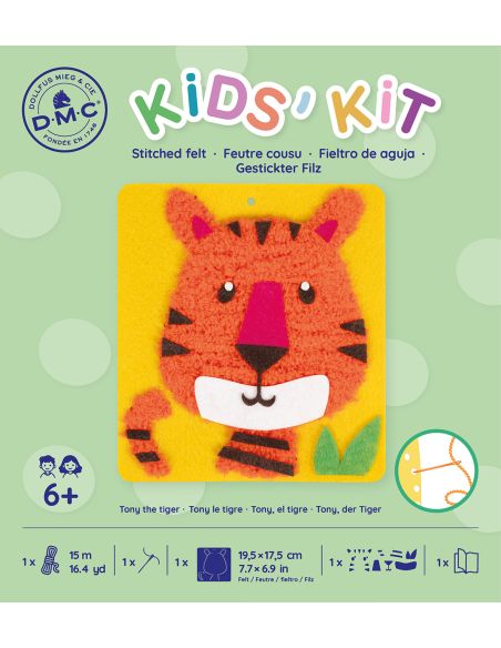 Kit feutre cousu Kids'kit DMC - Tony le tigre
