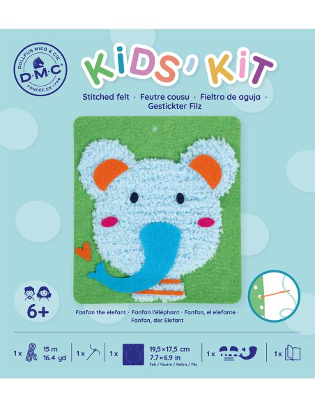 Kit feutre cousu Kids'kit DMC - Fanfan l'éléphant