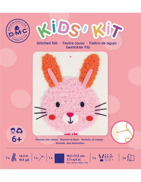 Kit feutre cousu Kids'kit DMC - Romain le lapin