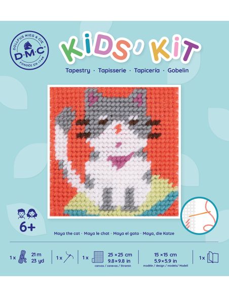 Kit tapisserie Kids'kit DMC - Maya le chat
