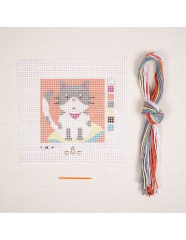 Kit tapisserie Kids'kit DMC - Maya le chat