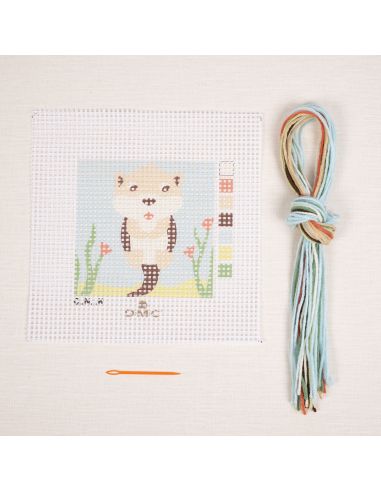 Kit tapisserie Kids'kit DMC - Ollie la loutre