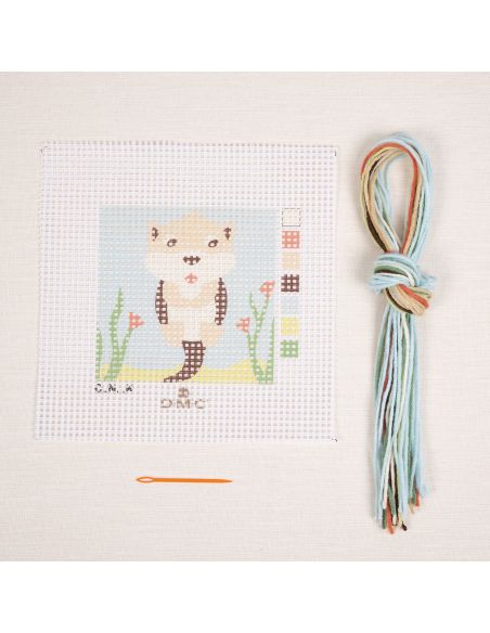 Kit tapisserie Kids'kit DMC - Ollie la loutre