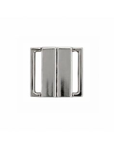 Clips bikini métal Carré 14 mm - Argent