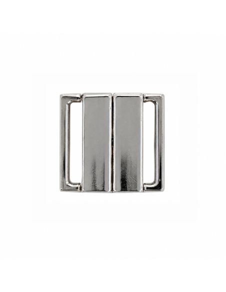 Clips bikini métal Carré 14 mm - Argent