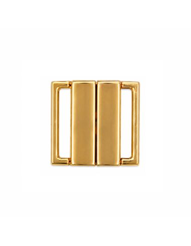 Clips bikini métal Carré 14 mm - Doré