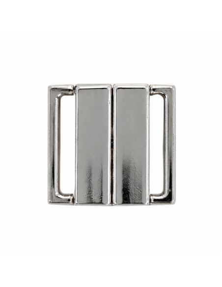 Clips bikini métal Carré 20 mm - Argent