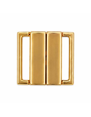 Clips bikini métal Carré 20 mm - Doré