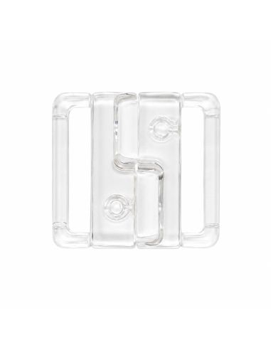 Clips bikini et ceinture plastique 20 mm - Transparent