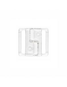 Clips bikini et ceinture plastique 14 mm - Transparent