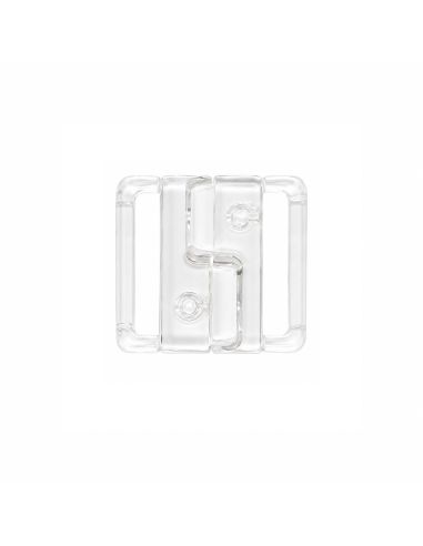 Clips bikini et ceinture plastique 14 mm - Transparent