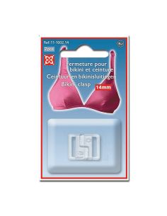 Clips bikini et ceinture plastique 14 mm - Transparent 2