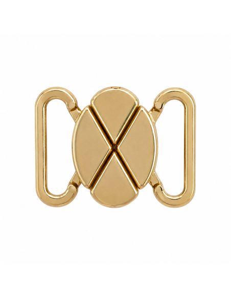 Clips bikini métal croisillon 12 mm - Doré