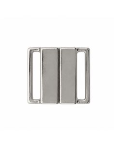 Clips bikini métal plat 14 mm - Argent