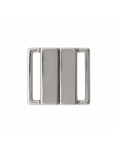 Clips bikini métal plat 14 mm - Argent
