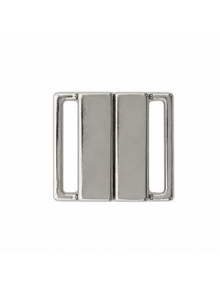 Clips bikini métal plat 14 mm - Argent