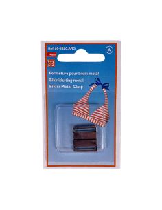 Clips bikini métal plat 14 mm - Argent 2