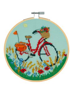 Kit point de croix DMC - La bicyclette rouge