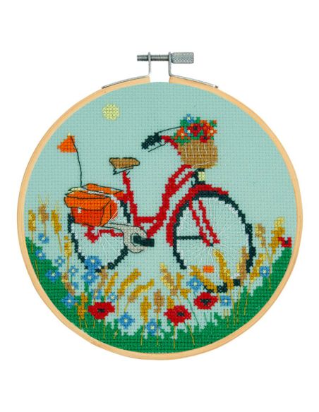 Kit point de croix DMC - La bicyclette rouge