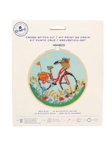 Kit point de croix DMC - La bicyclette rouge