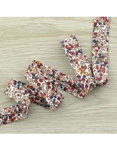 Biais Liberty - Wiltshire orange et bleu