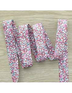 Biais Liberty - Éloise rose tendre