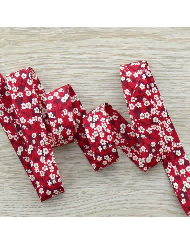 Biais Liberty - Mitsi Valeria rouge coquelicot