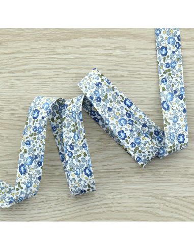 Biais Liberty - Éloise bleu denim