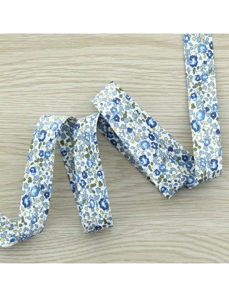 Biais Liberty - Éloise bleu denim