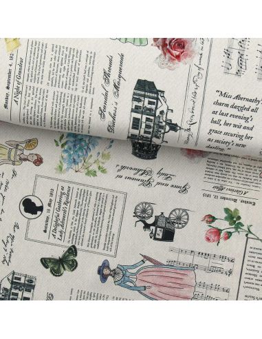 Toile de coton canvas premium - Tea house