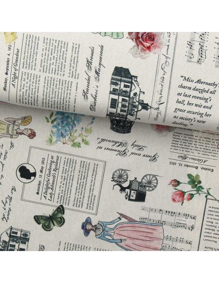 Toile de coton canvas premium - Tea house