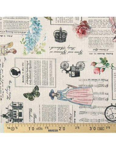 Toile de coton canvas premium - Tea house