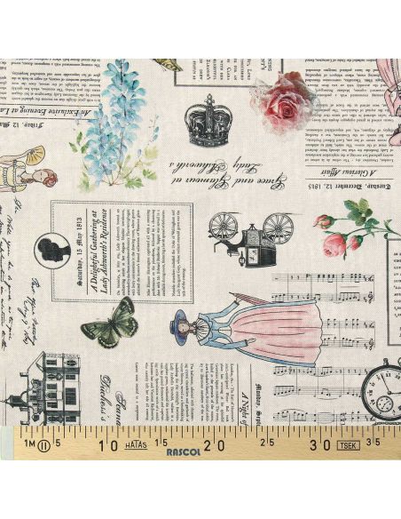 Toile de coton canvas premium - Tea house