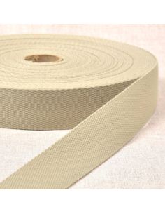 Sangle polyester aspect coton - Écru